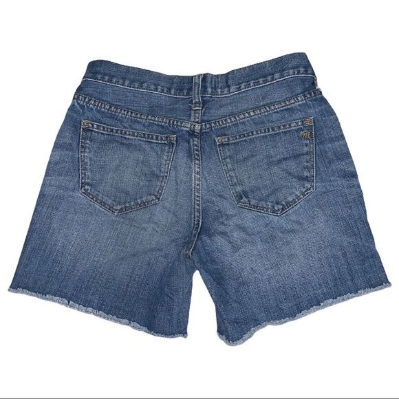 Madewell Denim Raw Edge Boyshorts Womens 24 Style C1737 Blue Jean Shorts - Picture 4 of 7